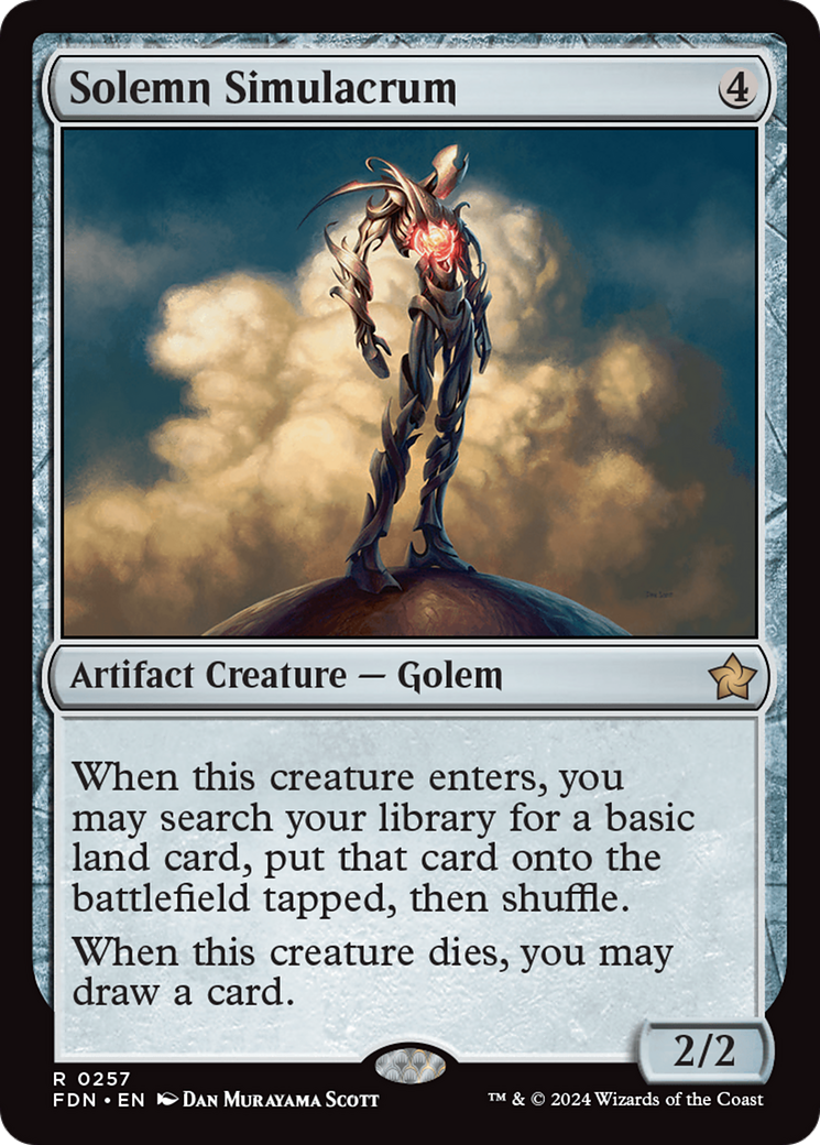 Solemn Simulacrum (FDN-257) - Foundations Foil