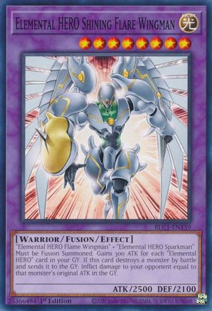 Elemental HERO Shining Flare Wingman (BLC1-EN139) - Battles of Legend: Chapter 1 1st Edition