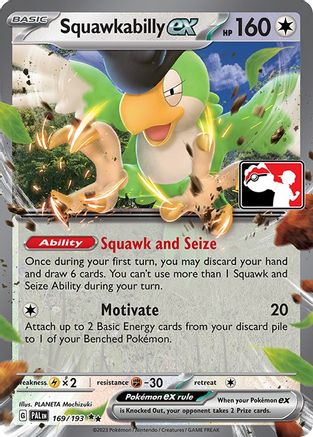Squawkabilly ex 169/193  - Holofoil Prize Pack Series Cards - Double Rare