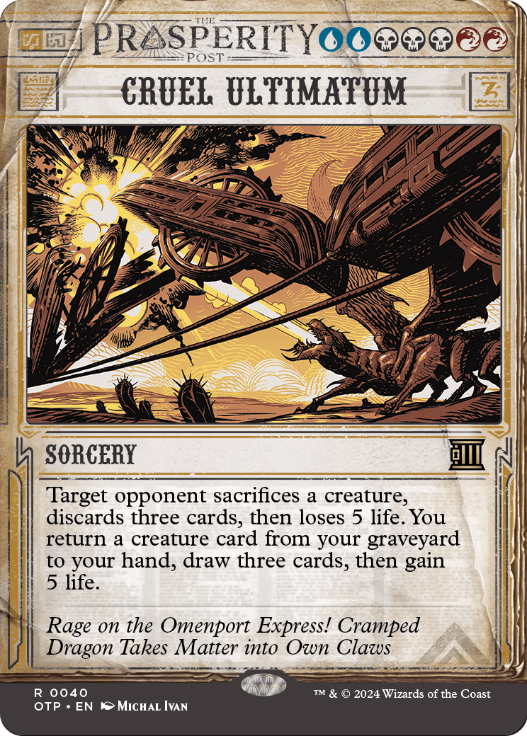Cruel Ultimatum (OTP-040) - Breaking News: (Showcase) (Borderless) Foil