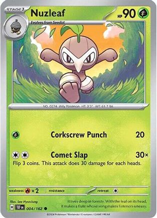 Nuzleaf 004  - Reverse Holofoil SV05 Temporal Forces - Common