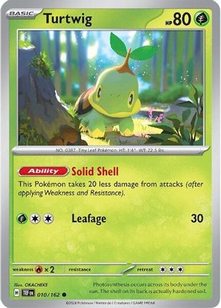 Turtwig 010  - Reverse Holofoil SV05 Temporal Forces - Common