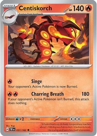 Centiskorch 037  SV05 Temporal Forces - Uncommon