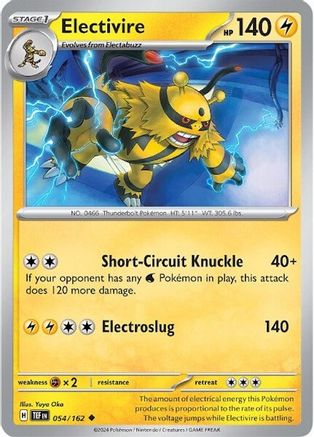 Electivire 054  - Reverse Holofoil SV05 Temporal Forces - Uncommon