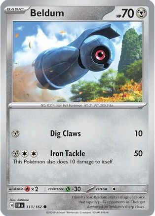 Beldum 113  - Reverse Holofoil SV05 Temporal Forces - Common