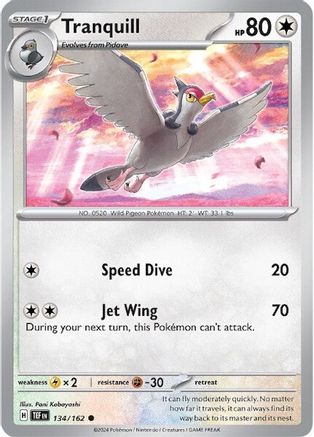 Tranquill 134  - Reverse Holofoil SV05 Temporal Forces - Common