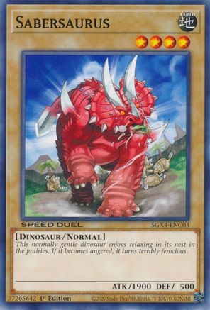 Sabersaurus (SGX4-ENC03) - Speed Duel GX: Midterm Destruction 1st Edition