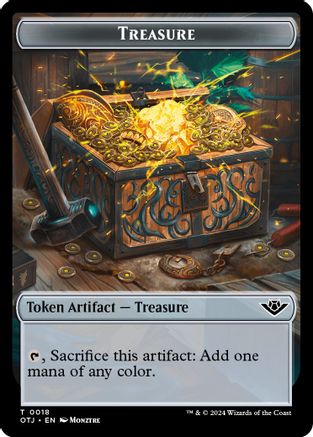 Treasure // Pest Double-Sided Token (OTJ-18 // 4) - Outlaws of Thunder Junction Foil