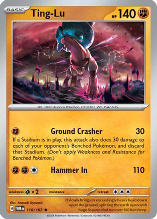 Ting-Lu 110  - Reverse Holofoil SV06 Twilight Masquerade - Rare