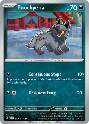 Poochyena 113  SV06 Twilight Masquerade - Common
