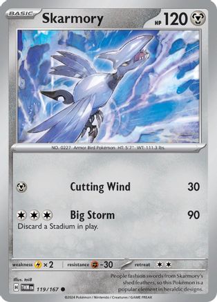 Skarmory 119  SV06 Twilight Masquerade - Common