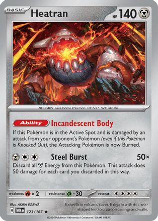 Heatran 123  - Holofoil SV06 Twilight Masquerade - Rare