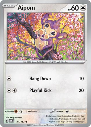 Aipom 137  SV06 Twilight Masquerade - Common