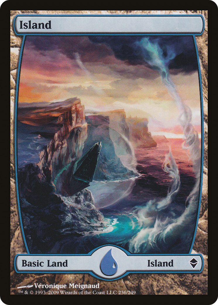 Island (236) - Full Art (ZEN-236) - Zendikar Foil