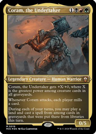 Coram, the Undertaker (Foil Etched) (M3C-019) - Modern Horizons 3 Commander Foil