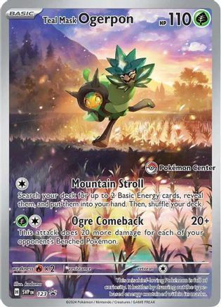 Teal Mask Ogerpon (Pokemon Center Exclusive) 123  - Holofoil SV Scarlet & Violet Promo Cards - Promo