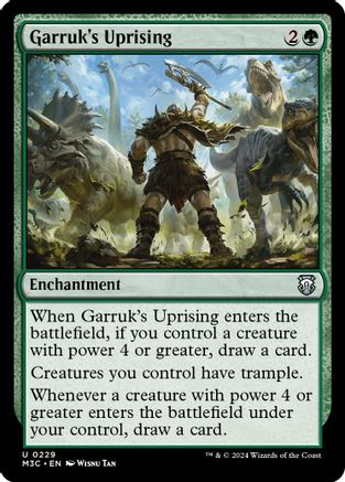 Garruk's Uprising (Ripple Foil) (M3C-229) - Modern Horizons 3 Commander Foil