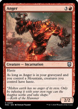 Anger (Ripple Foil) (M3C-208) - Modern Horizons 3 Commander Foil