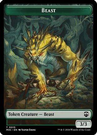 Beast (0015) // Insect (0025) Double-Sided Token (M3C-15 // 25) - Modern Horizons 3 Commander