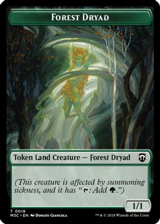 Forest Dryad // Emblem - Vivien Reid Double-Sided Token (M3C-19 // 28) - Modern Horizons 3 Commander