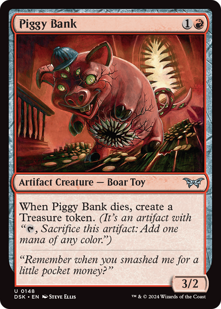 Piggy Bank (DSK-148) - Duskmourn: House of Horror