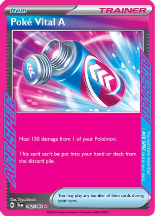 Poke Vital A 062  - Holofoil SV Shrouded Fable - ACE SPEC Rare