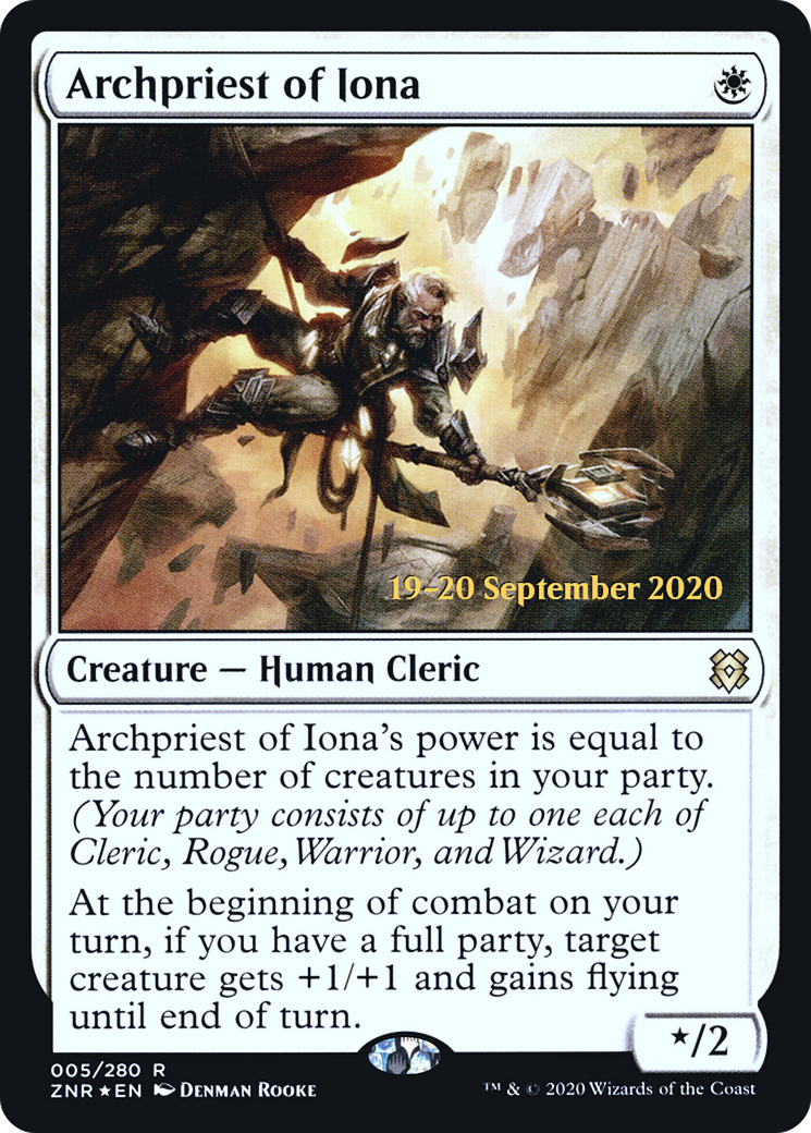 Archpriest of Iona (PRE-005) - Zendikar Rising Promos Foil