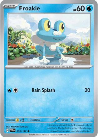 Froakie 039  - Reverse Holofoil SV07 Stellar Crown - Common