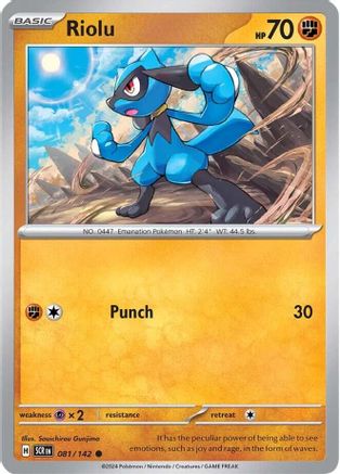 Riolu 081  SV07 Stellar Crown - Common
