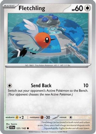 Fletchling 121  SV07 Stellar Crown - Common