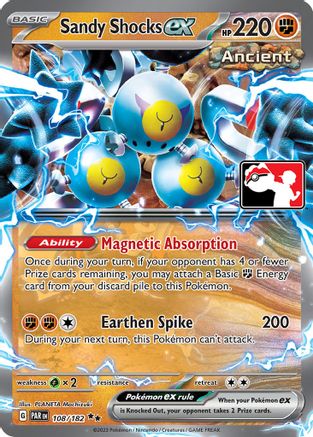 Sandy Shocks ex - 108/182/182  - Holofoil Prize Pack Series Cards - Double Rare