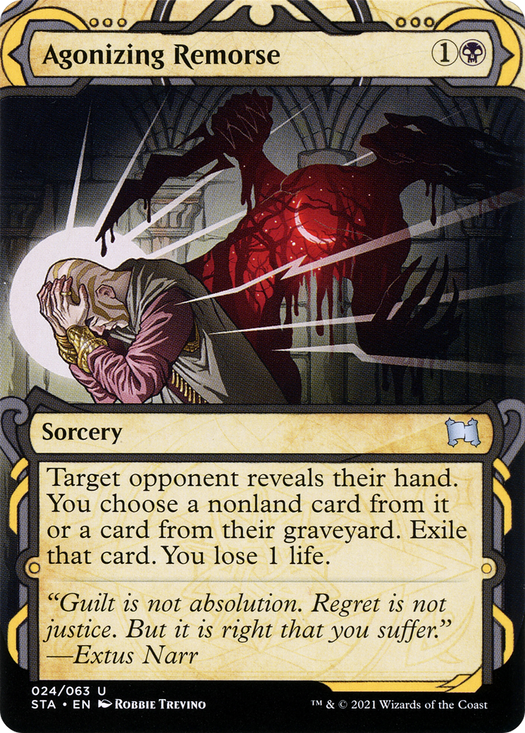 Agonizing Remorse (STA-024) - Strixhaven Mystical Archive: (Showcase) (Borderless)