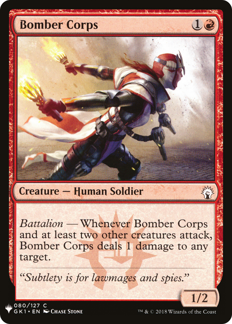 Bomber Corps (LIST-080) - The List