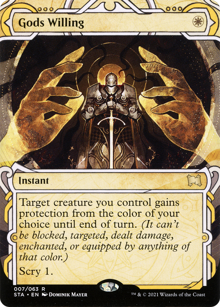 Gods Willing (STA-007) - Strixhaven Mystical Archive: (Showcase) (Borderless) Foil