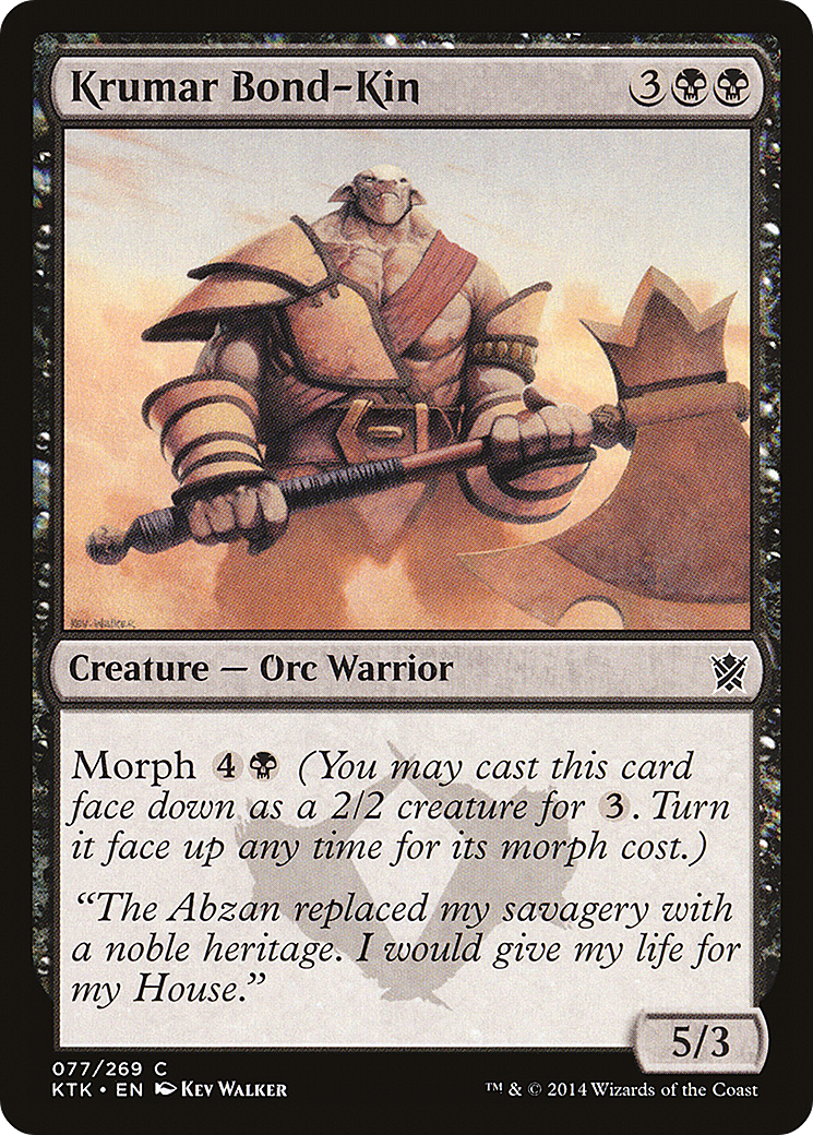 Krumar Bond-Kin (KTK-077) - Khans of Tarkir