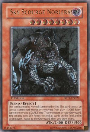 Sky Scourge Norleras (UTR) (FOTB-EN022) - Force of the Breaker 1st Edition