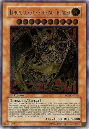 Hamon, Lord of Striking Thunder (UTR) (SOI-EN002) - Shadow of Infinity Unlimited