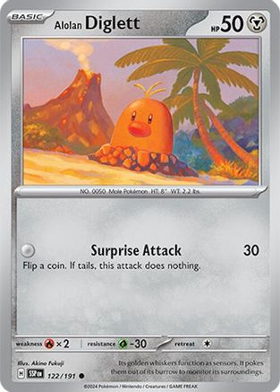 Alolan Diglett 122  SV08 Surging Sparks - Common