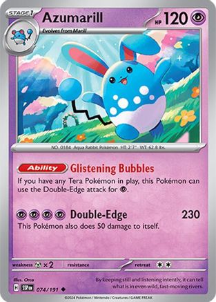 Azumarill 074  SV08 Surging Sparks - Uncommon