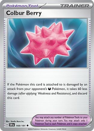 Colbur Berry 168  - Reverse Holofoil SV08 Surging Sparks - Uncommon