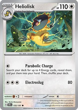 Heliolisk 155  - Reverse Holofoil SV08 Surging Sparks - Common