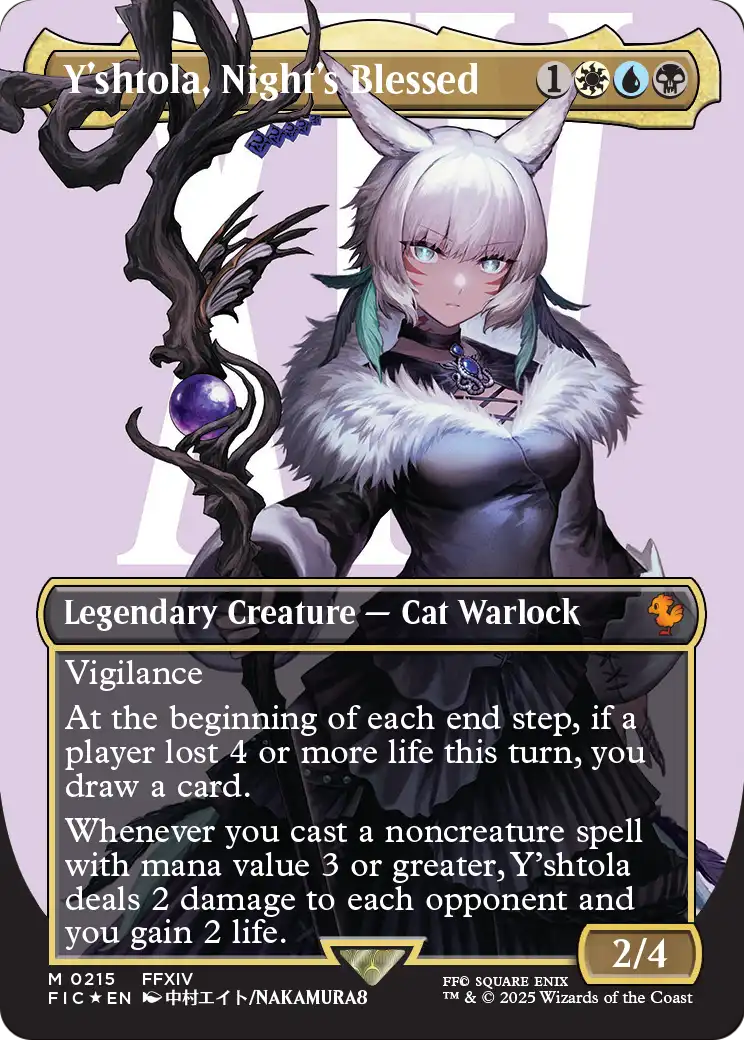Y'shtola, Night's Blessed (Borderless) (Surge Foil) (FIC-215) - Commander: FINAL FANTASY Foil