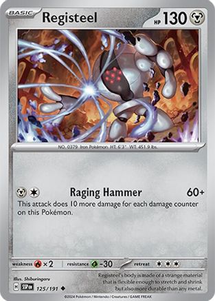 Registeel 125  - Reverse Holofoil SV08 Surging Sparks - Uncommon