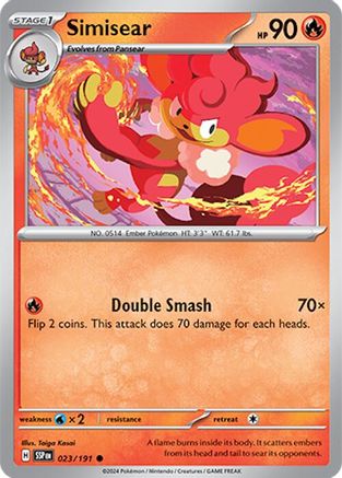 Simisear 023  - Reverse Holofoil SV08 Surging Sparks - Common