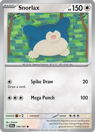 Snorlax 144  SV08 Surging Sparks - Common