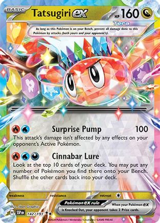 Tatsugiri ex 142/191  - Holofoil SV08 Surging Sparks - Double Rare