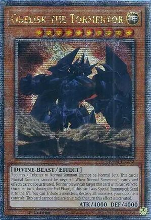 Obelisk the Tormentor (Quarter Century Secret Rare) (RA03-EN230) - Quarter Century Bonanza 1st Edition