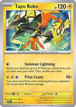 Tapu Koko 065/191  Deck Exclusives - Rare