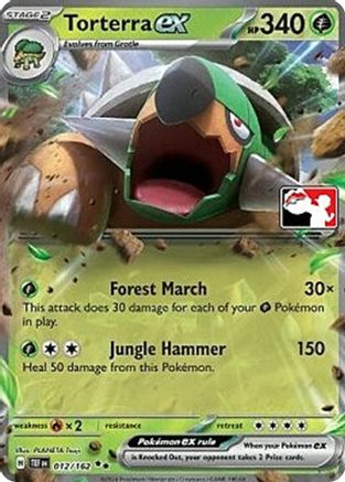 Torterra ex 012/162  - Holofoil Prize Pack Series Cards - Double Rare