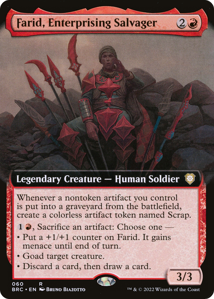 Farid, Enterprising Salvager (Extended Art) (BRC-060) - The Brothers' War Commander: (Extended Art)
